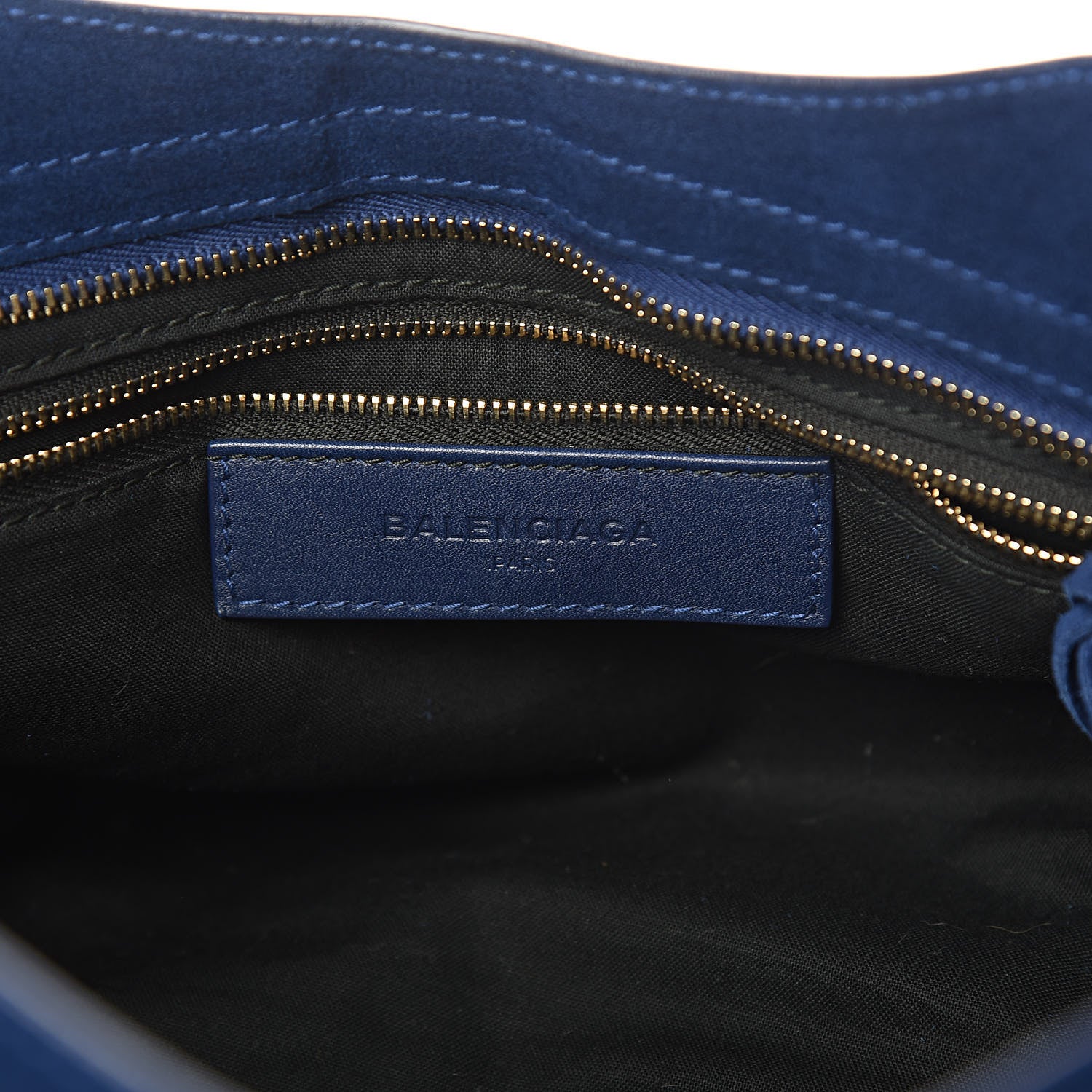 Balenciaga Baby Daim Suede Classic Gold Hardware City Bleu Pacifique 6 of 11