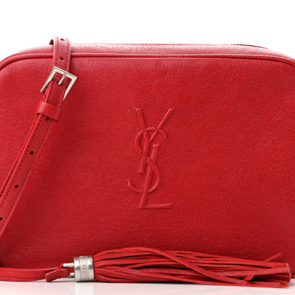 Saint Laurent Calfskin Monogram Small Lou Camera Bag Red 8 of 11