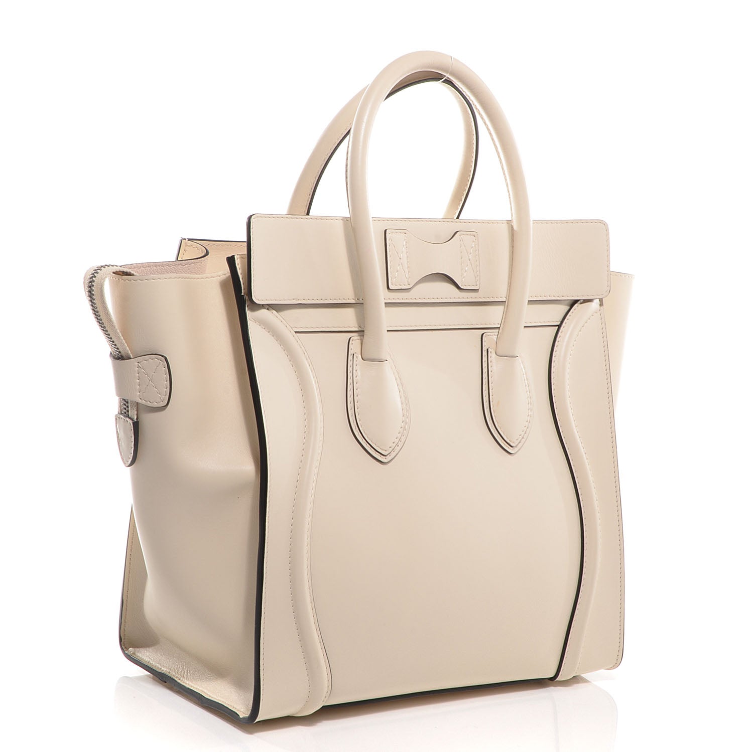 Celine Palmelato Leather Mini Luggage Bag Ivory 3 of 8
