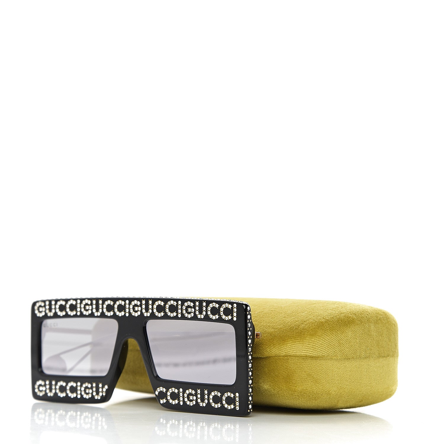 Gucci Acetate Crystal Mask-Frame Sunglasses GG0431S Black 8 of 8