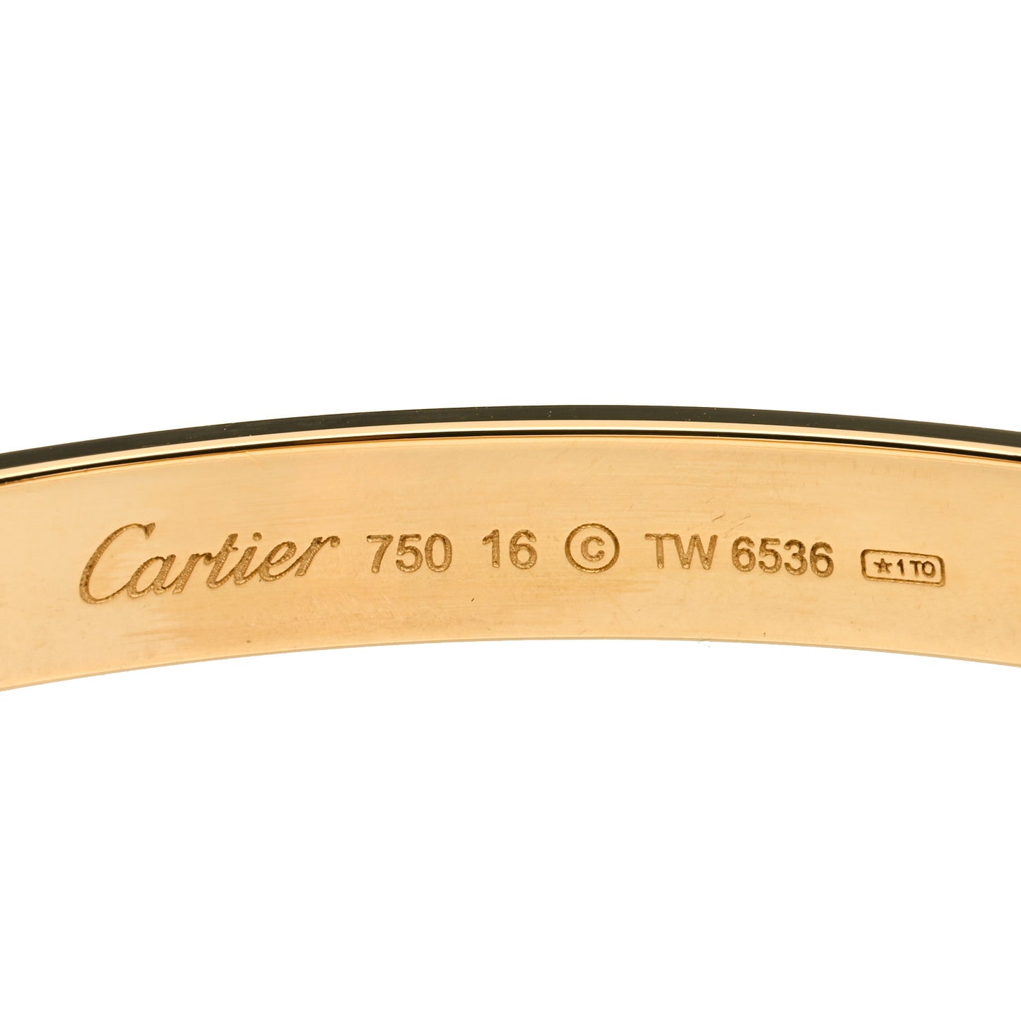 18K Yellow Gold LOVE Bracelet 16