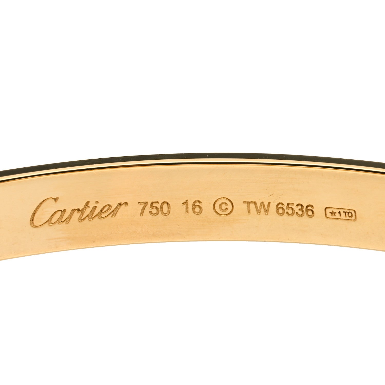 Cartier 18K Yellow Gold LOVE Bracelet 16 3 of 3