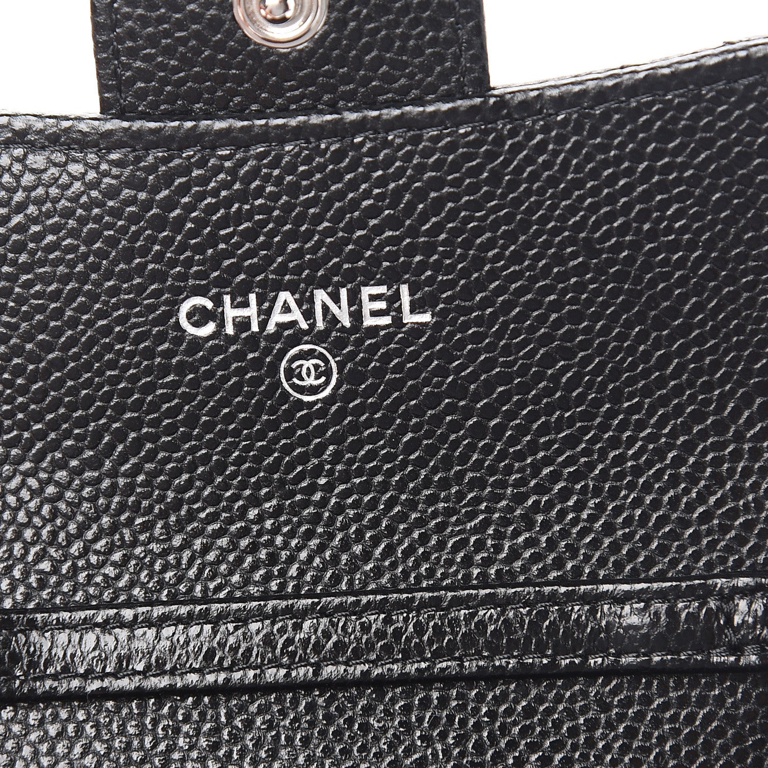 Chanel Caviar Quilted Flap Card Holder On Chain Black 5 of 10
