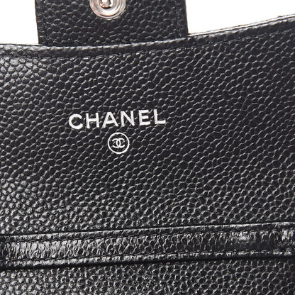 Chanel Caviar Quilted Flap Card Holder On Chain Black 5 of 10