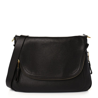 Tom Ford Pebbled Calfskin Large Jennifer Dark Brown 1 of 10