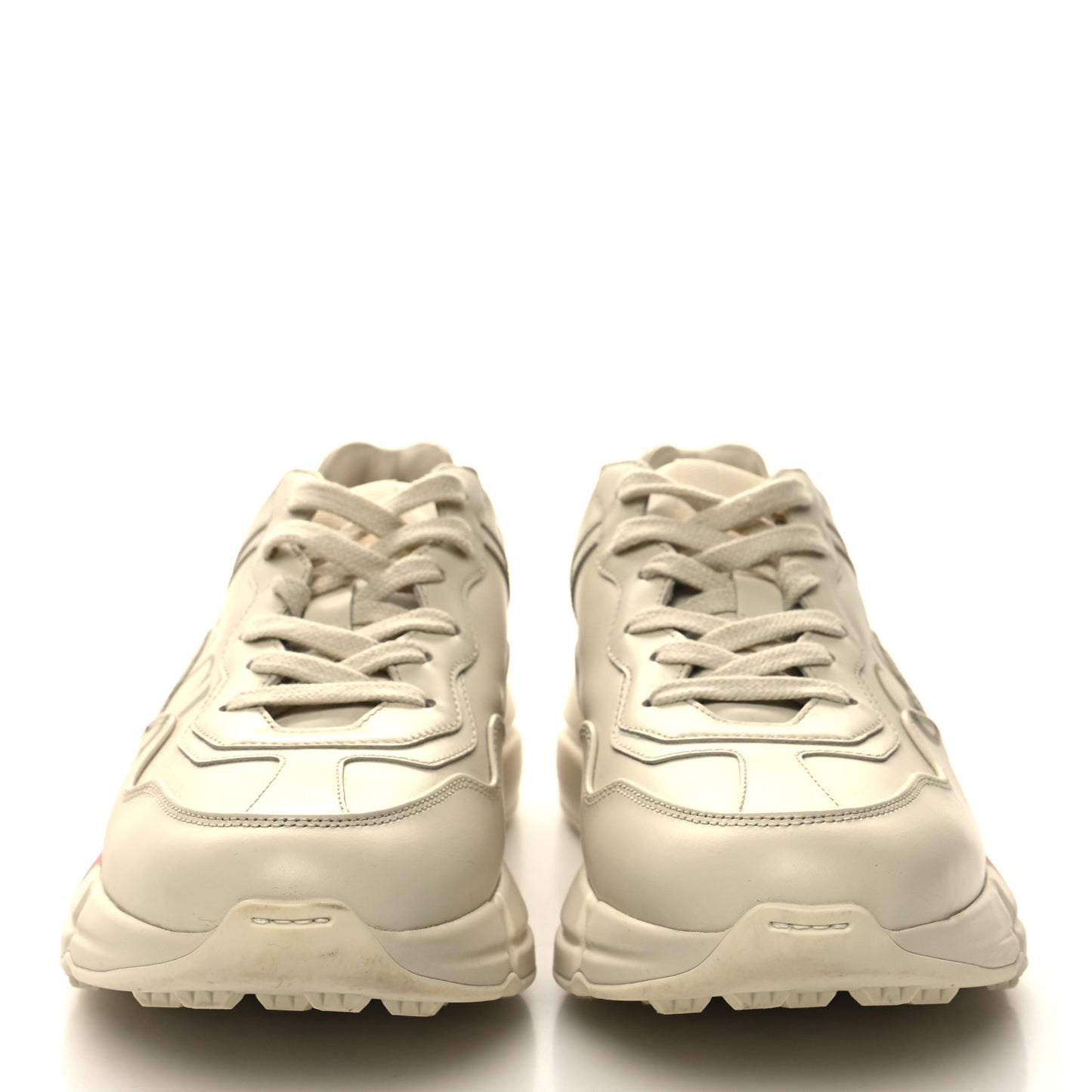 Calfskin Logo Womens Rhyton Sneakers 38 Ivory