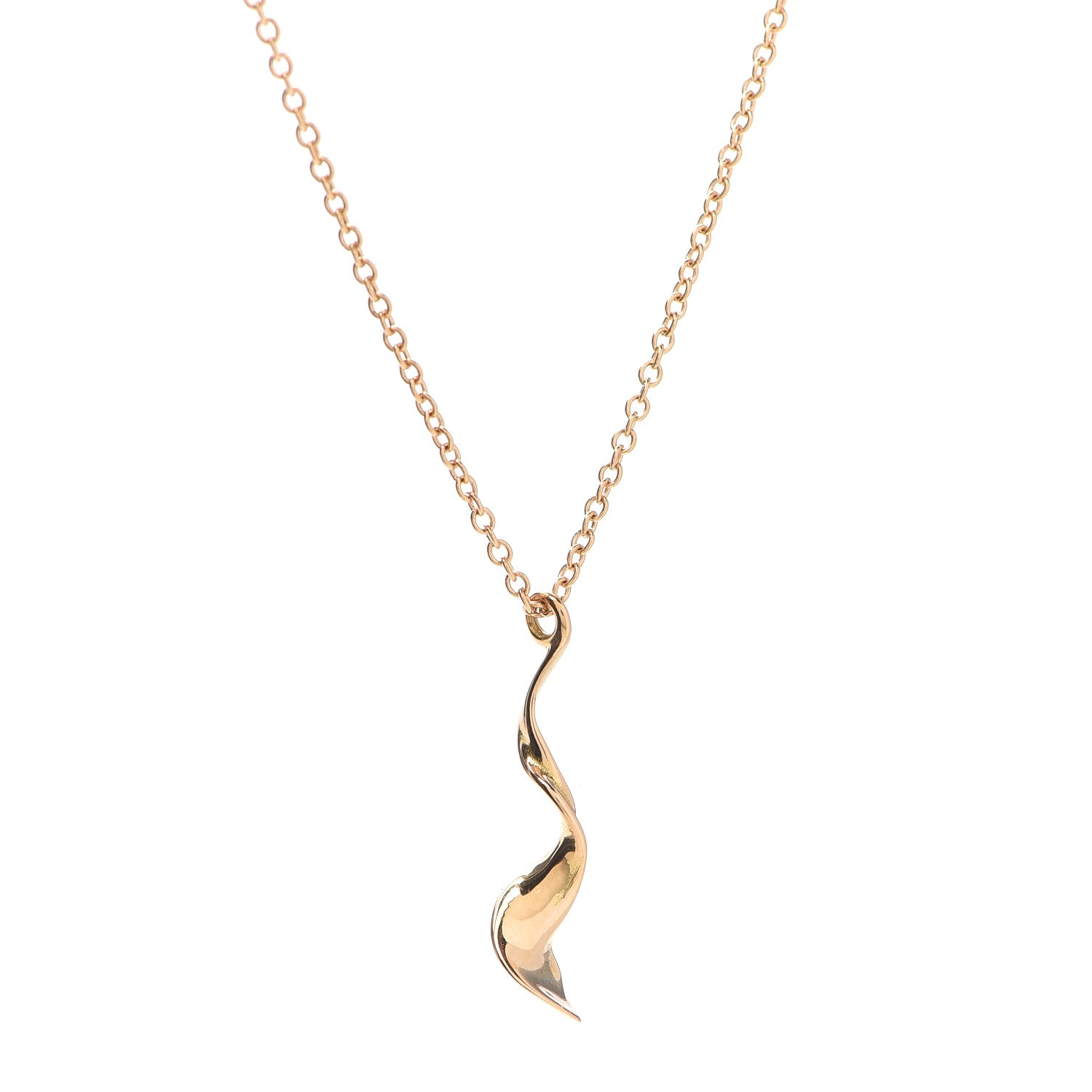 Tiffany 18K Rose Gold Frank Gehry Orchid Pendant Necklace 4 of 6