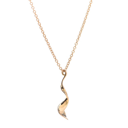 Tiffany 18K Rose Gold Frank Gehry Orchid Pendant Necklace 4 of 6