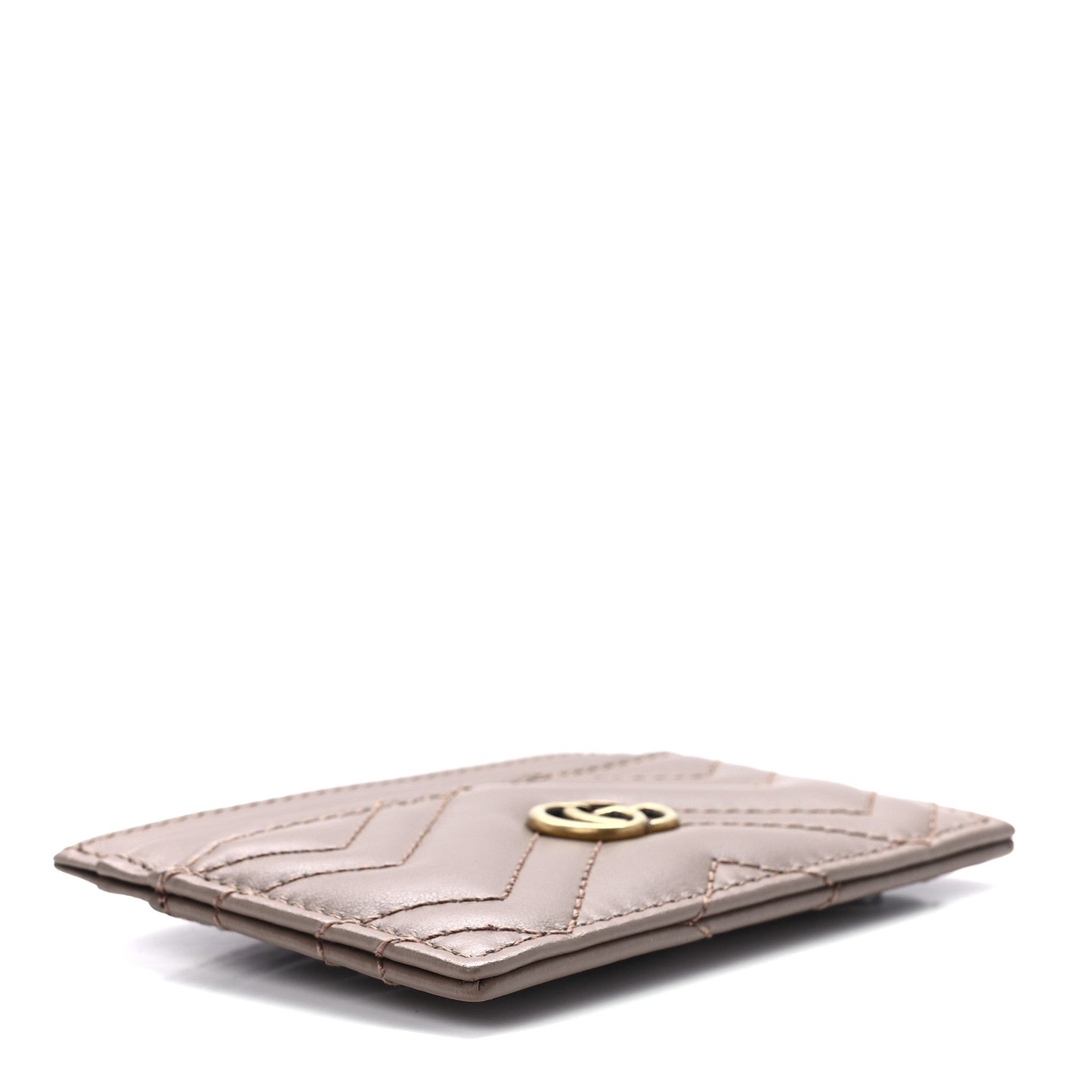 Gucci Calfskin Matelasse GG Marmont Card Holder Porcelain Rose 4 of 10