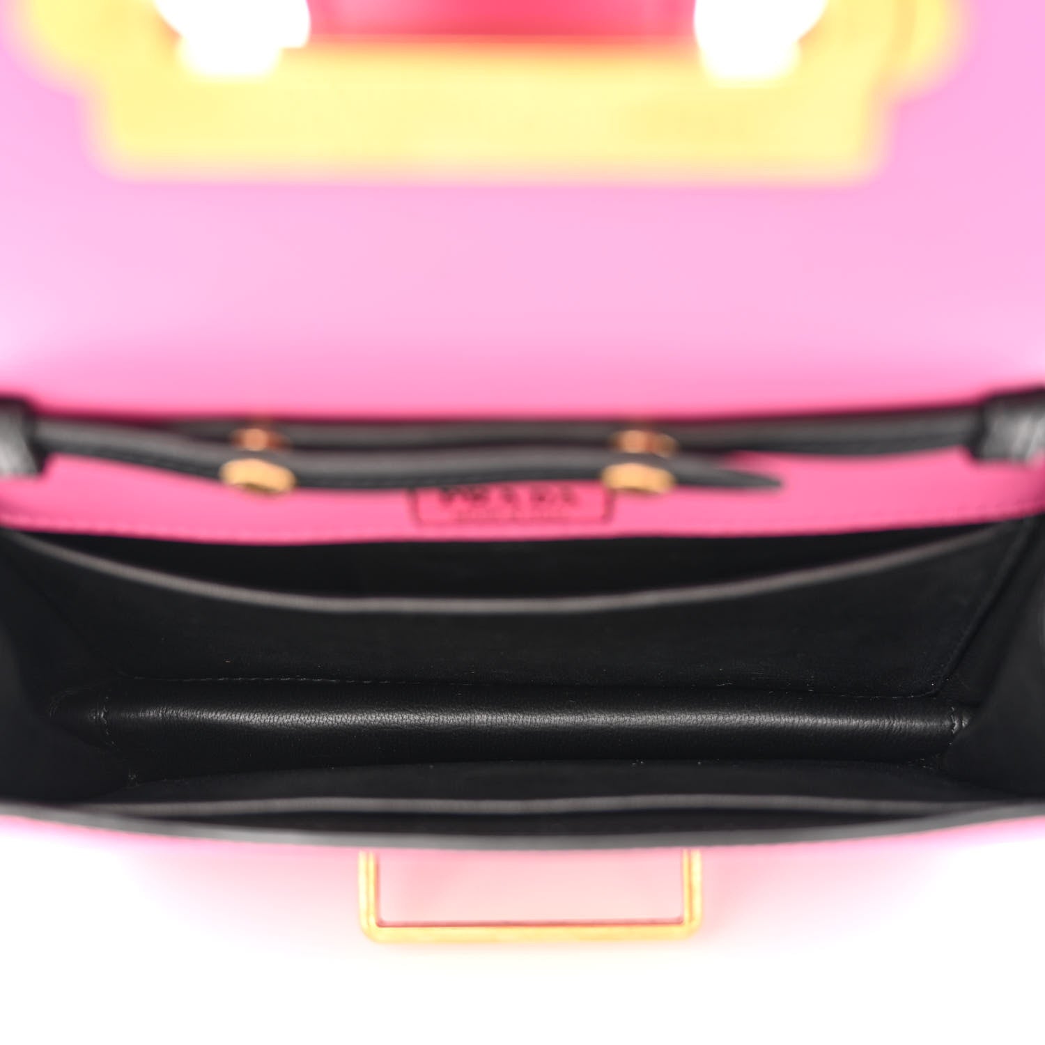 Prada City Calf Saffiano Astrology Cahier Bag Fuxia Black 5 of 11