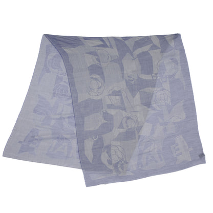 Chanel Cashmere Silk Geometric Camellia Scarf 1 of 5