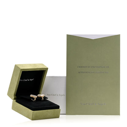 Van Cleef & Arpels 18K Yellow Gold Mother of Pearl Vintage Alhambra Earrings 5 of 5