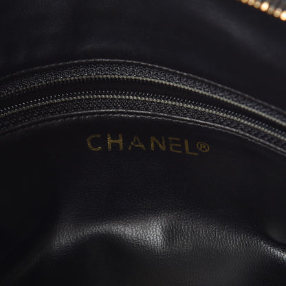 Chanel Lambskin Quilted Shopping Tote Black 6 of 7