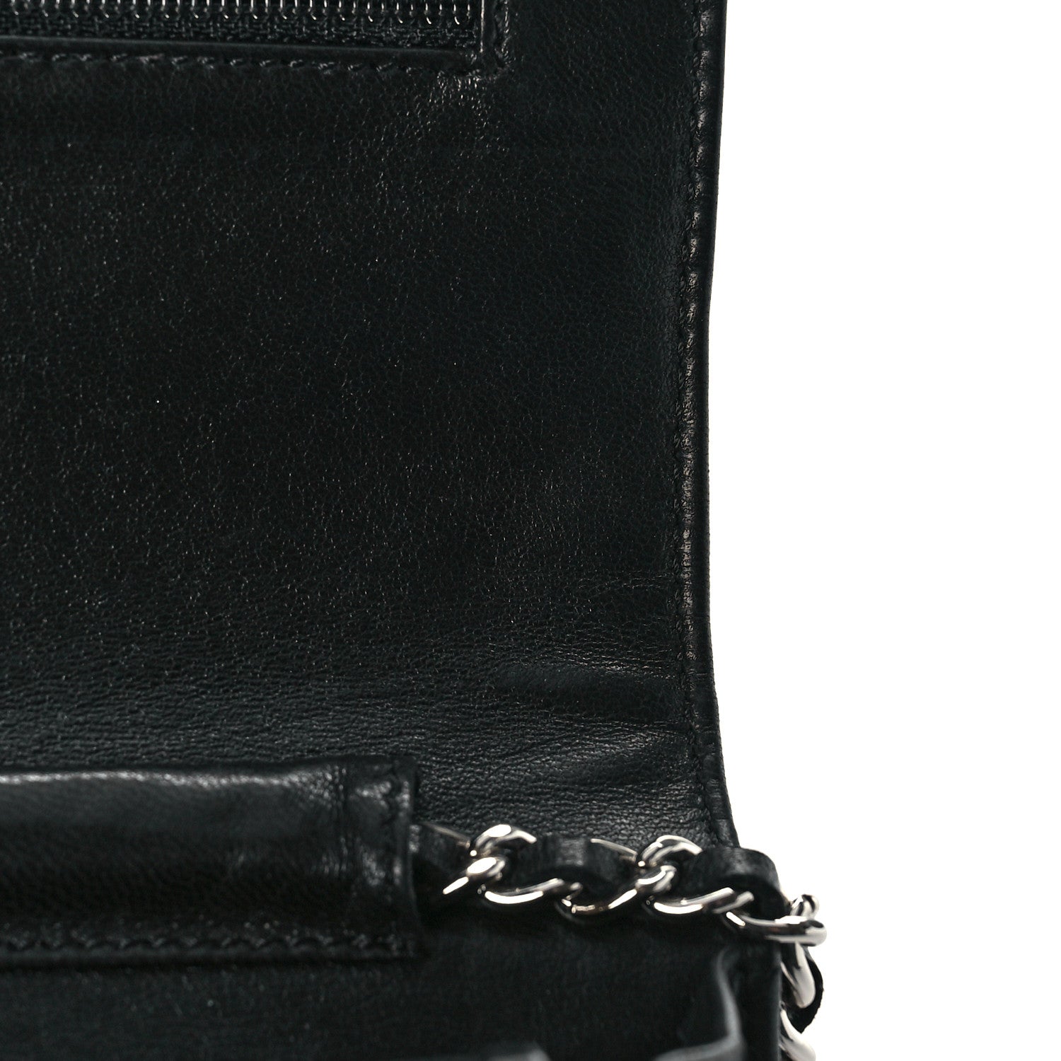 Chanel Denim Coco Wallet On Chain WOC Black 9 of 11