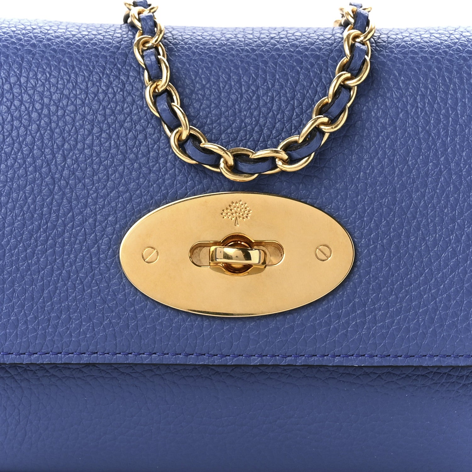 Mulberry Small Classic Grain Calfskin Mini Lily Porcelain Blue 7 of 8