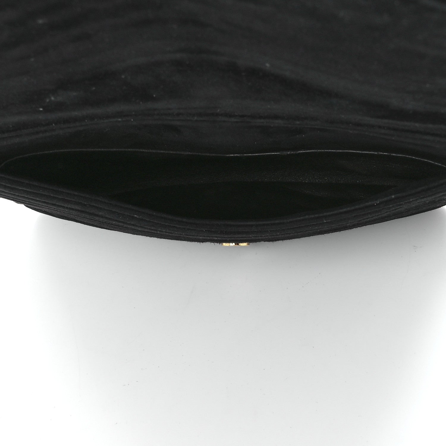 Saint Laurent Suede Matelasse Chevron Monogram Medium Sulpice Black 6 of 14