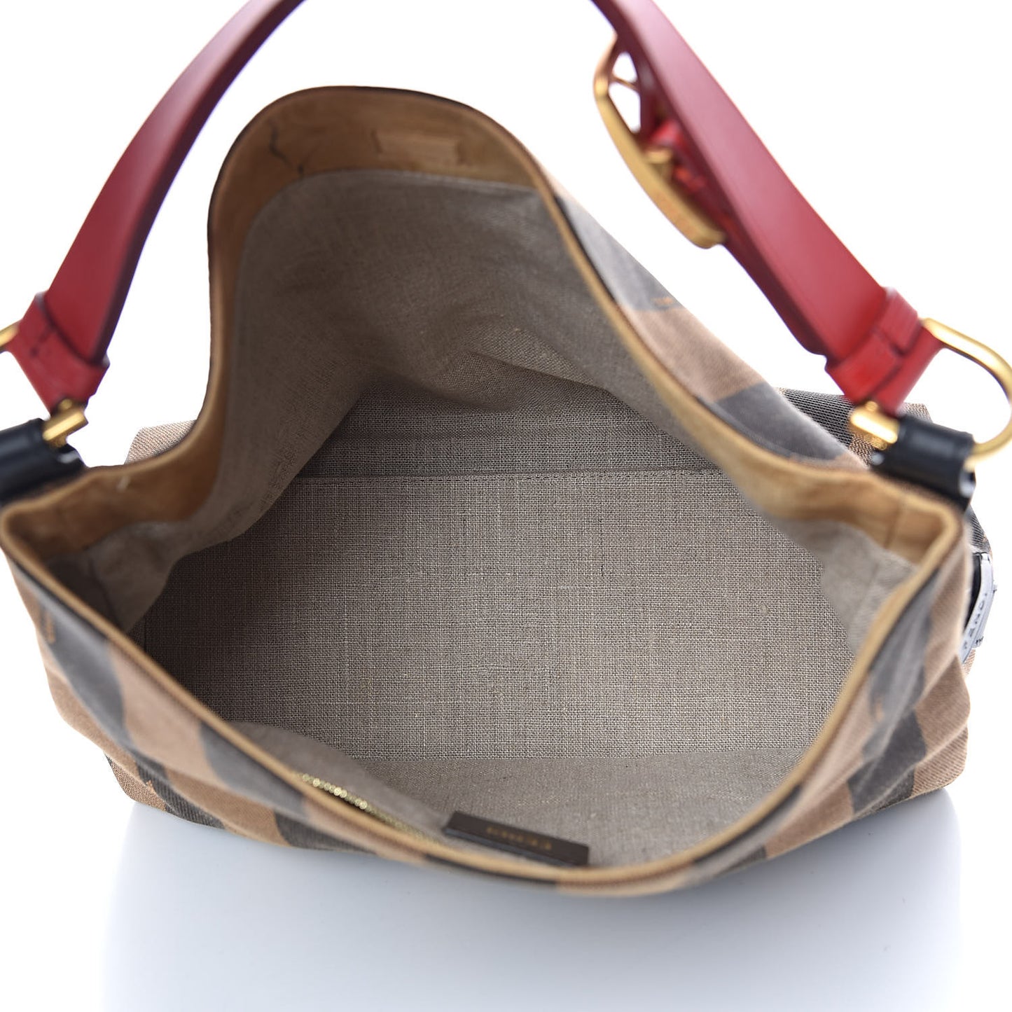 Pequin Cuoio Vegetale Medium Hobo Tobacco Rosso Black