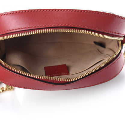 Gucci GG Supreme Monogram Mini Chain Shoulder Bag Beige Blue Hibiscus Red 5 of 11