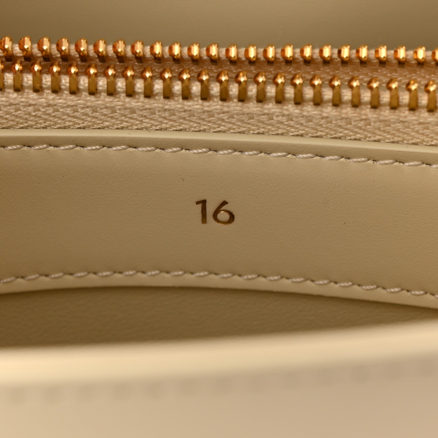 Celine Satinated Calfskin Small 16 Top Handle Bag Beige 19 of 25