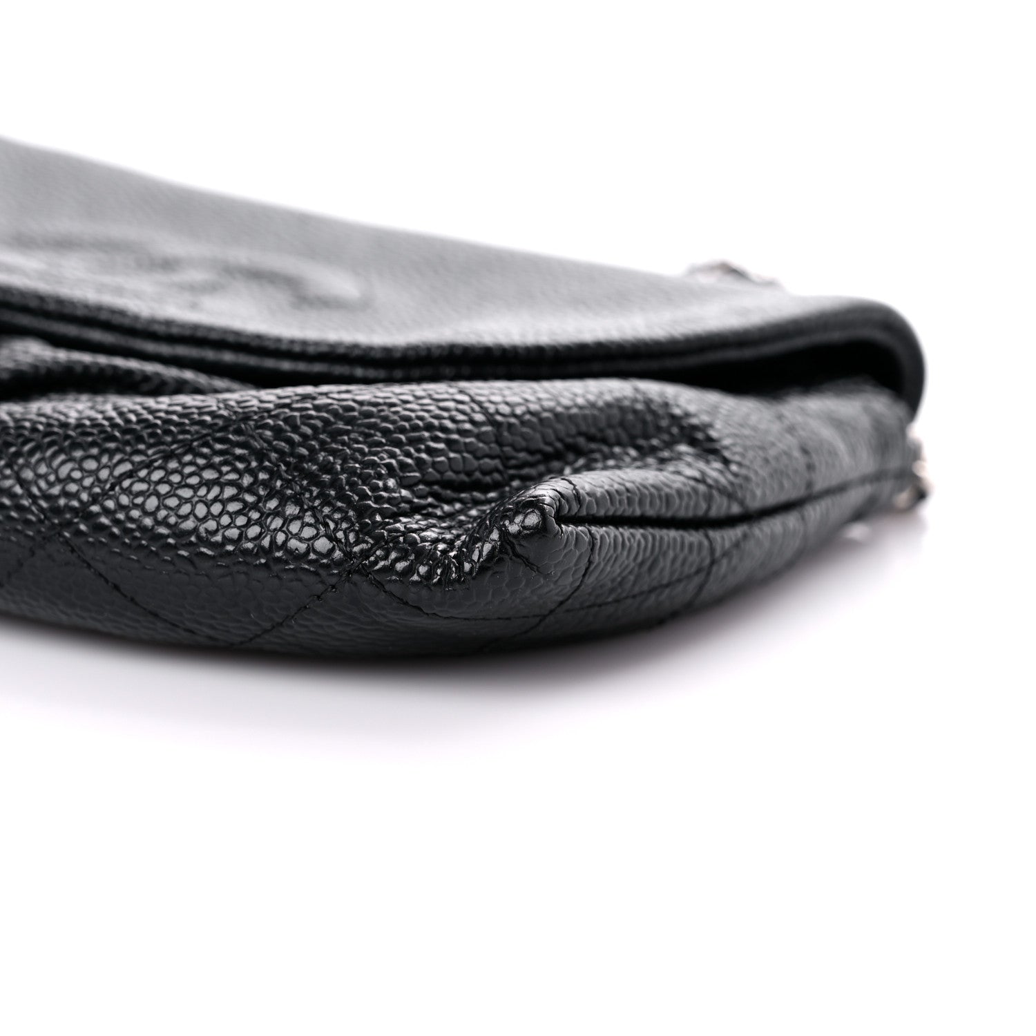 Chanel Caviar Half Moon Wallet On Chain WOC Black 9 of 12