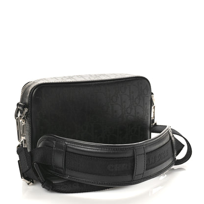 Christian Dior Calfskin Perforated Oblique Galaxy Safari Messenger Bag Black 3 of 8