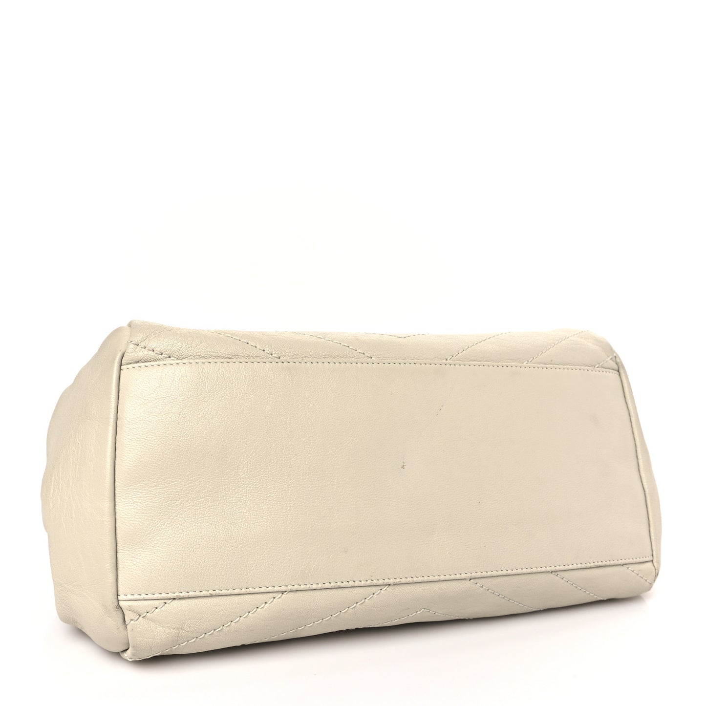 Vintage Lambskin Chevron Monogram Large Nolita Crema Soft