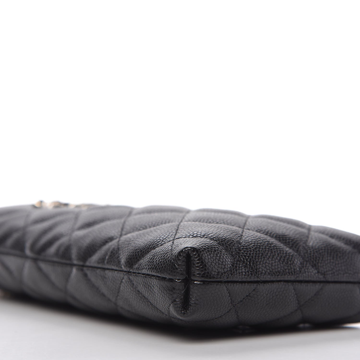 Chanel Caviar Quilted French New Wave Phone Holder With Chain Black 6 of 11