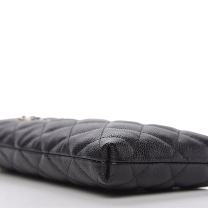 Chanel Caviar Quilted French New Wave Phone Holder With Chain Black 6 of 11
