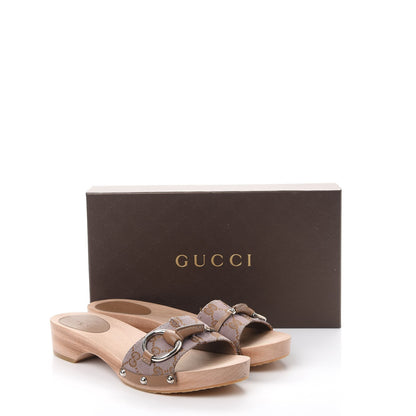 Gucci Monogram Icon Bit Wood Clogs 40 Mauve 12 of 12