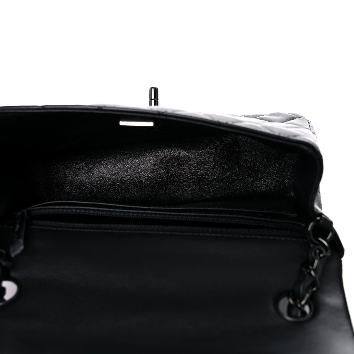 Lambskin Quilted Mini Rectangular Flap So Black