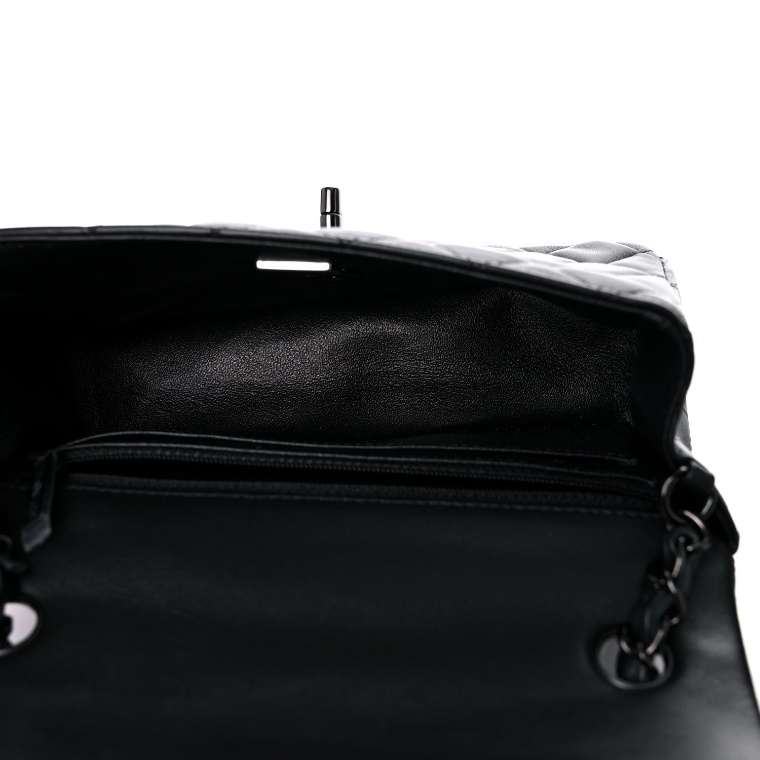 Chanel Lambskin Quilted Mini Rectangular Flap So Black 5 of 12