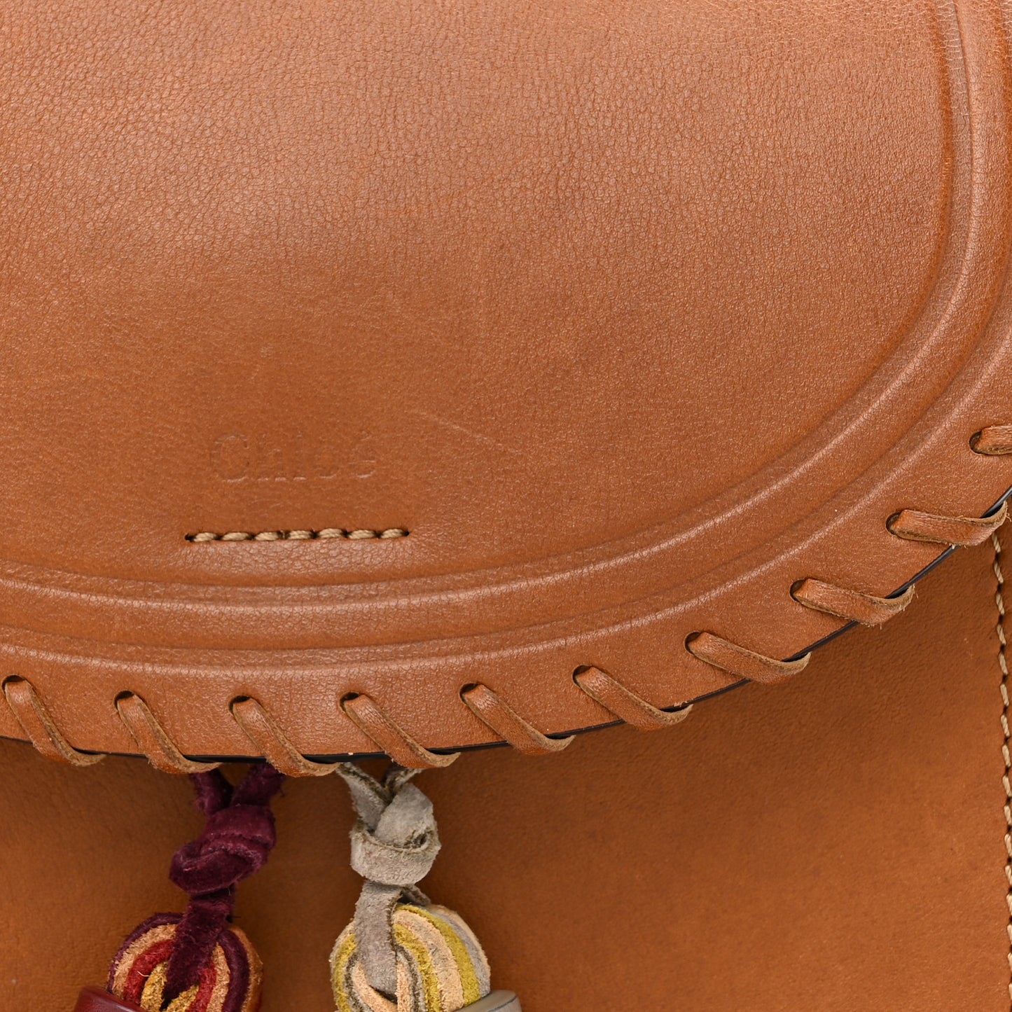 Calfskin Braided Small Hudson Shoulder Bag Caramel