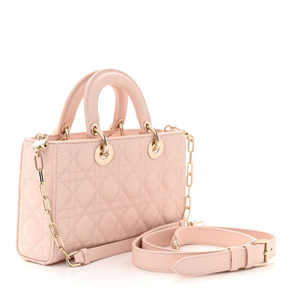 Christian Dior Lambskin Cannage Medium Lady D-Joy Light Pink 3 of 13