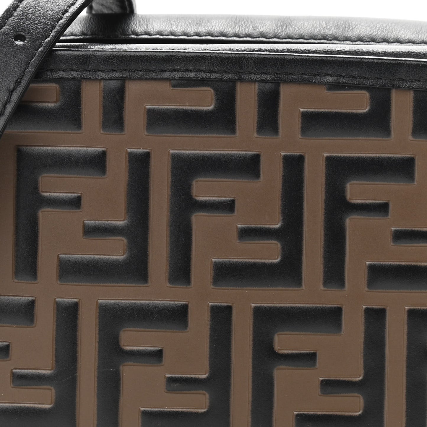 Vitello Century Bi-Color FF 1974 Embossed Mini Camera Case Maya Black