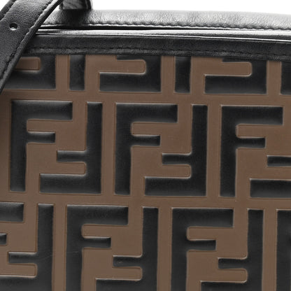 Fendi Vitello Century Bi-Color FF 1974 Embossed Mini Camera Case Maya Black 8 of 11