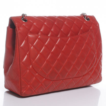 Chanel Lambskin Quilted Maxi Single Flap Red 3 of 8