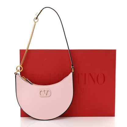 Valentino Garavani Grainy Calfskin Mini Vlogo Hobo Bag Rose Quartz 11 of 11