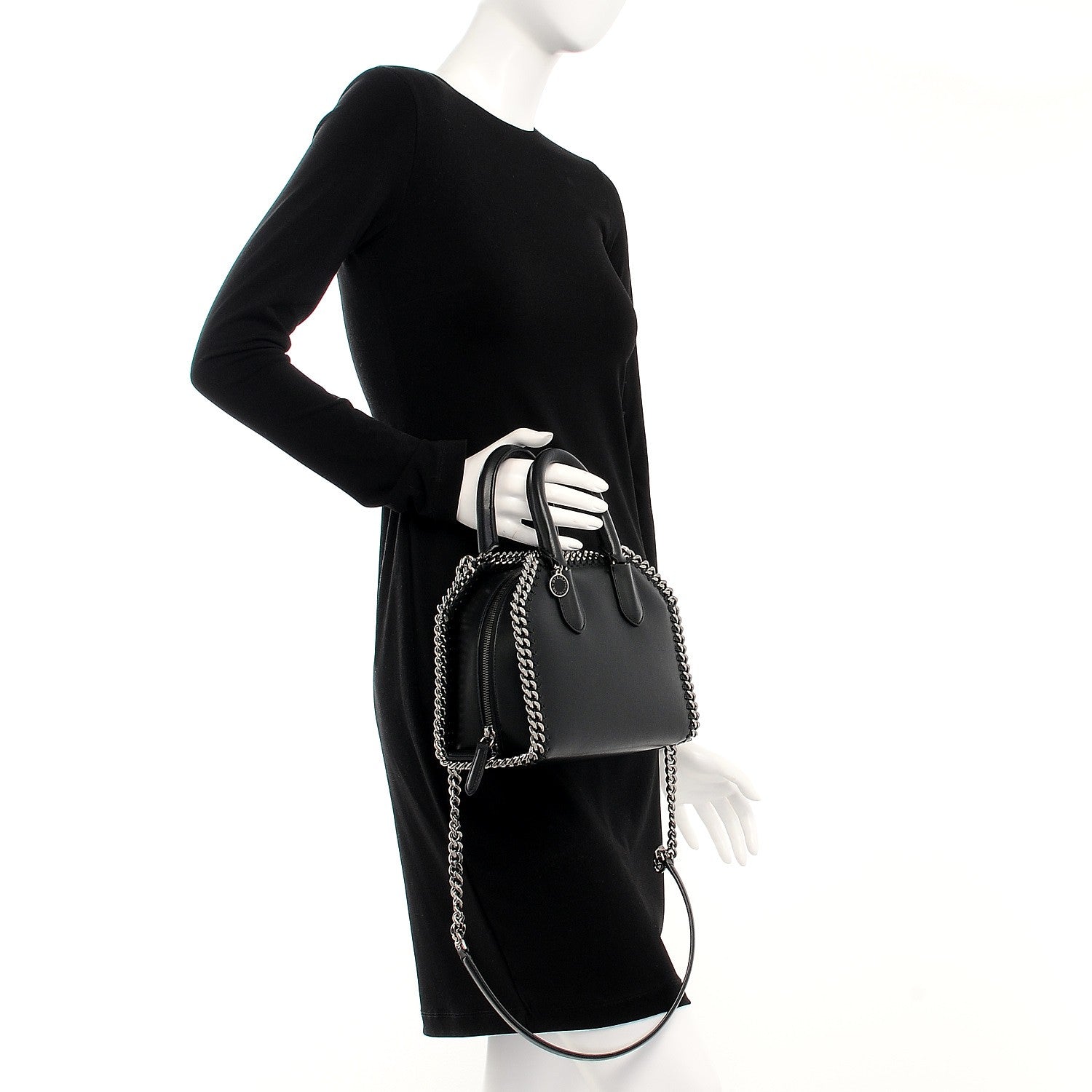 Stella McCartney Eco Alter Nappa Mini Falabella Box Top Handle Bag Black 3 of 8