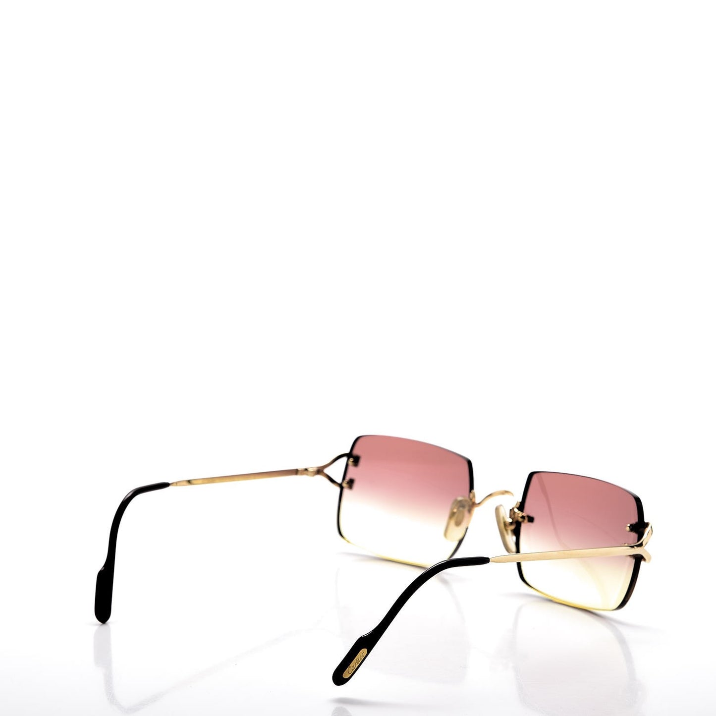 Rimless Gradient Sunglasses Gold