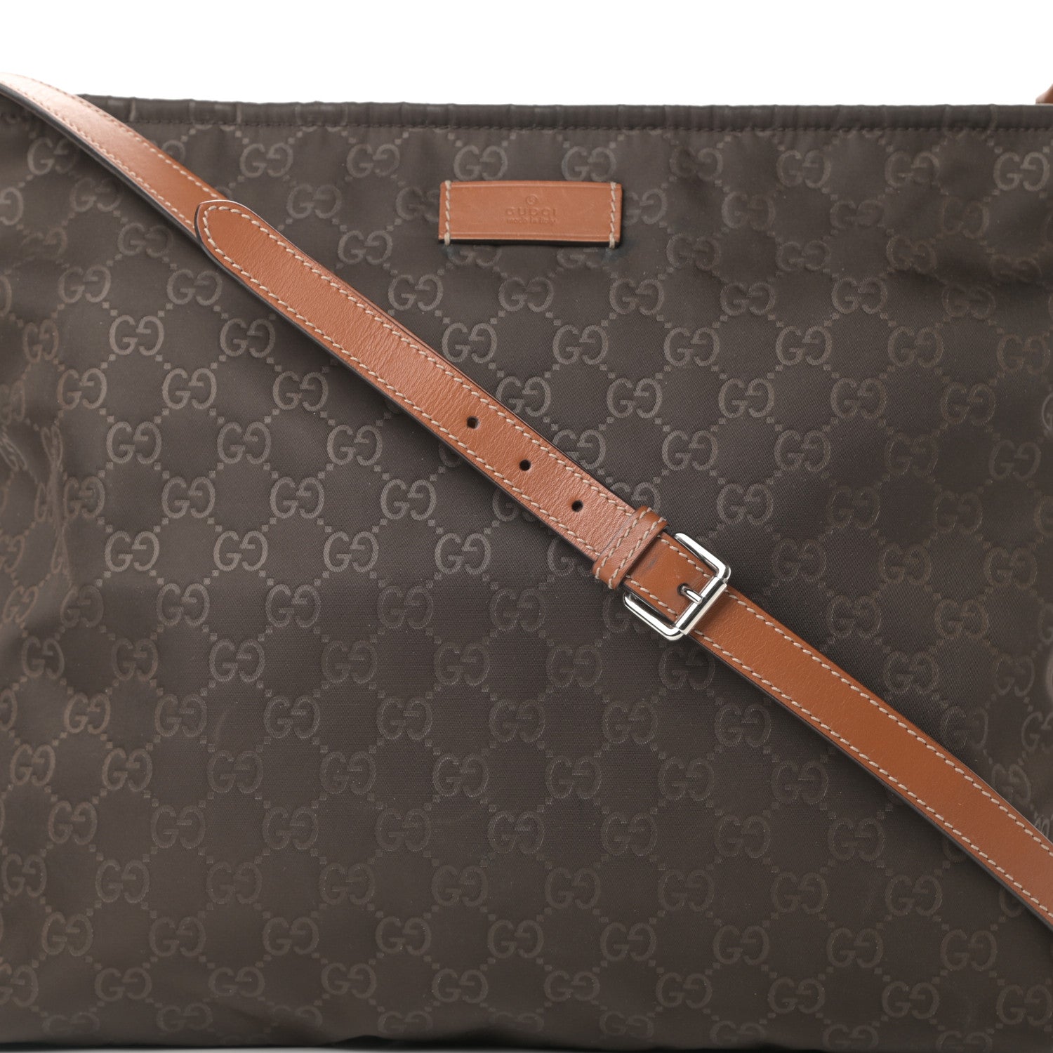 Gucci Nylon Guccissima Messenger Bag Brown 8 of 16