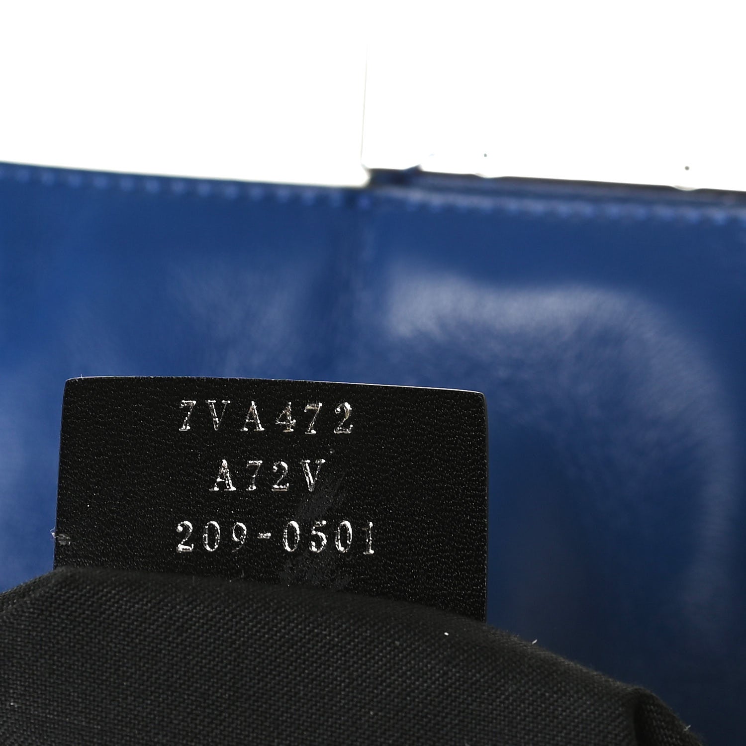 Fendi Nappa FF 1974 Embossed Belt Baguette Bag Blue Neon 7 of 18