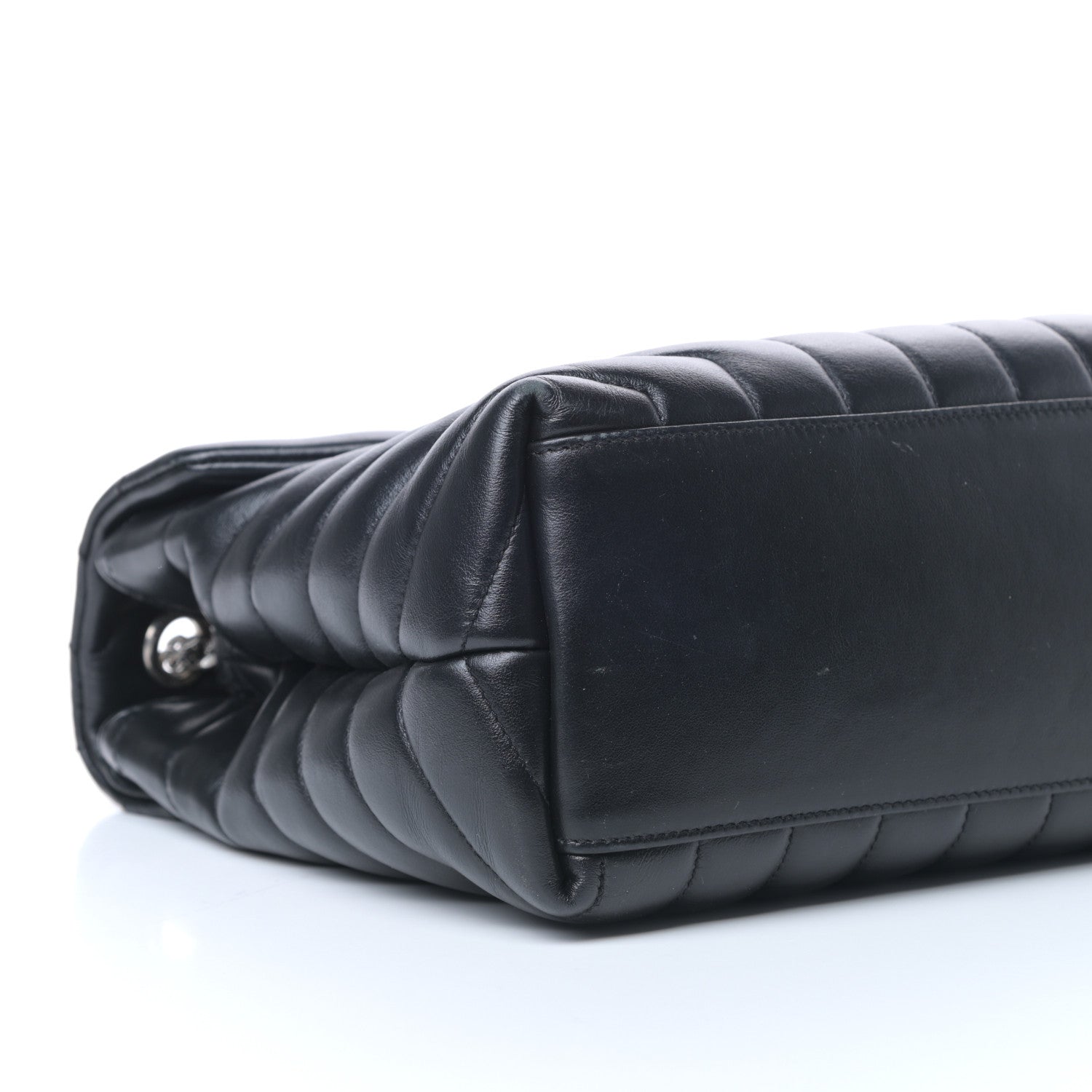 Saint Laurent Calfskin Y Quilted Monogram Medium Loulou Chain Satchel Black 7 of 8