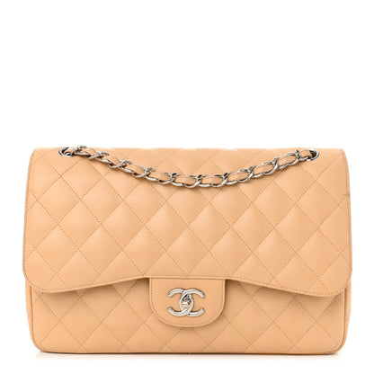 Chanel Caviar Quilted Jumbo Double Flap Beige 1 of 13