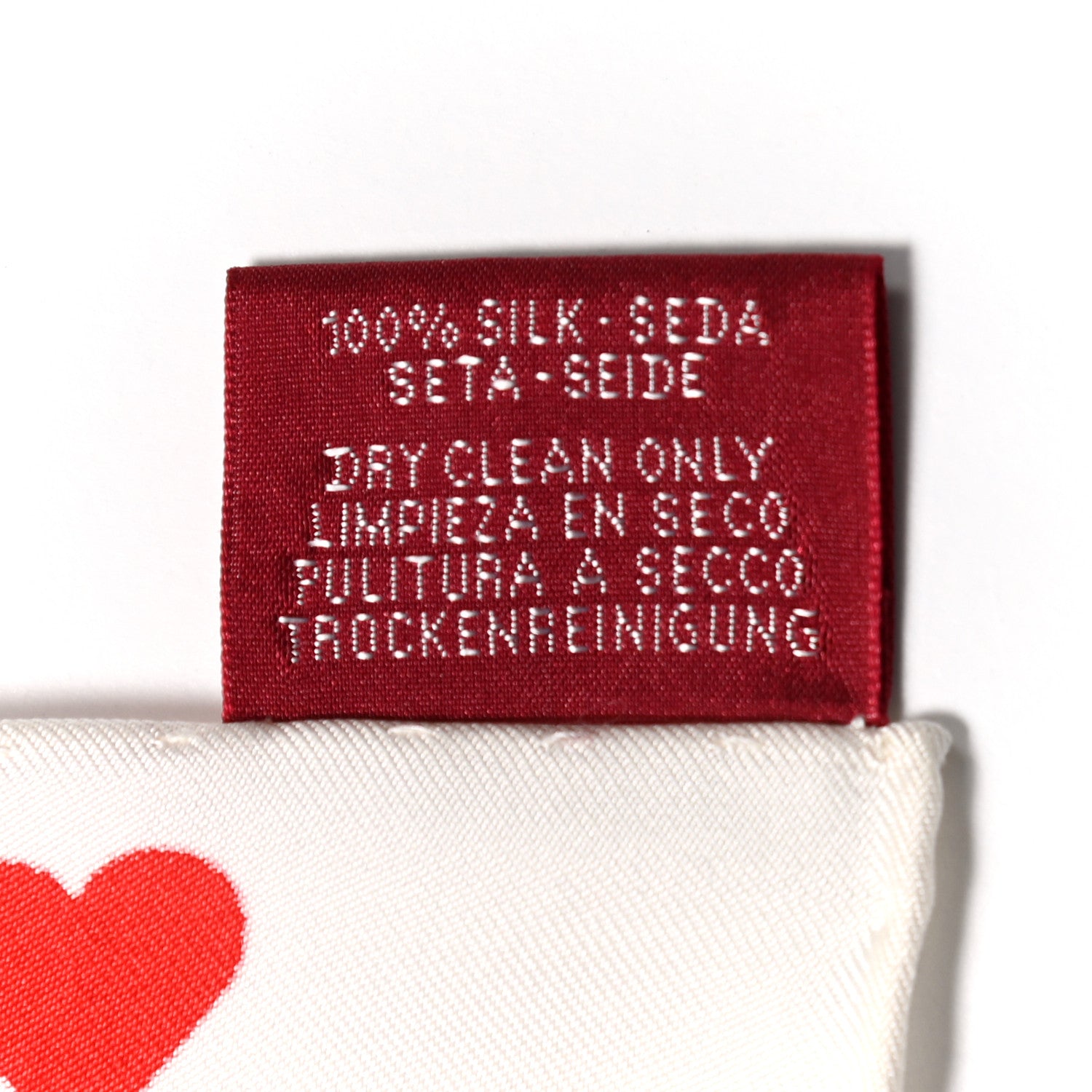 Hermes Silk Brides De Gala Love Scarf 90 Rouge Vif Marine White 4 of 4