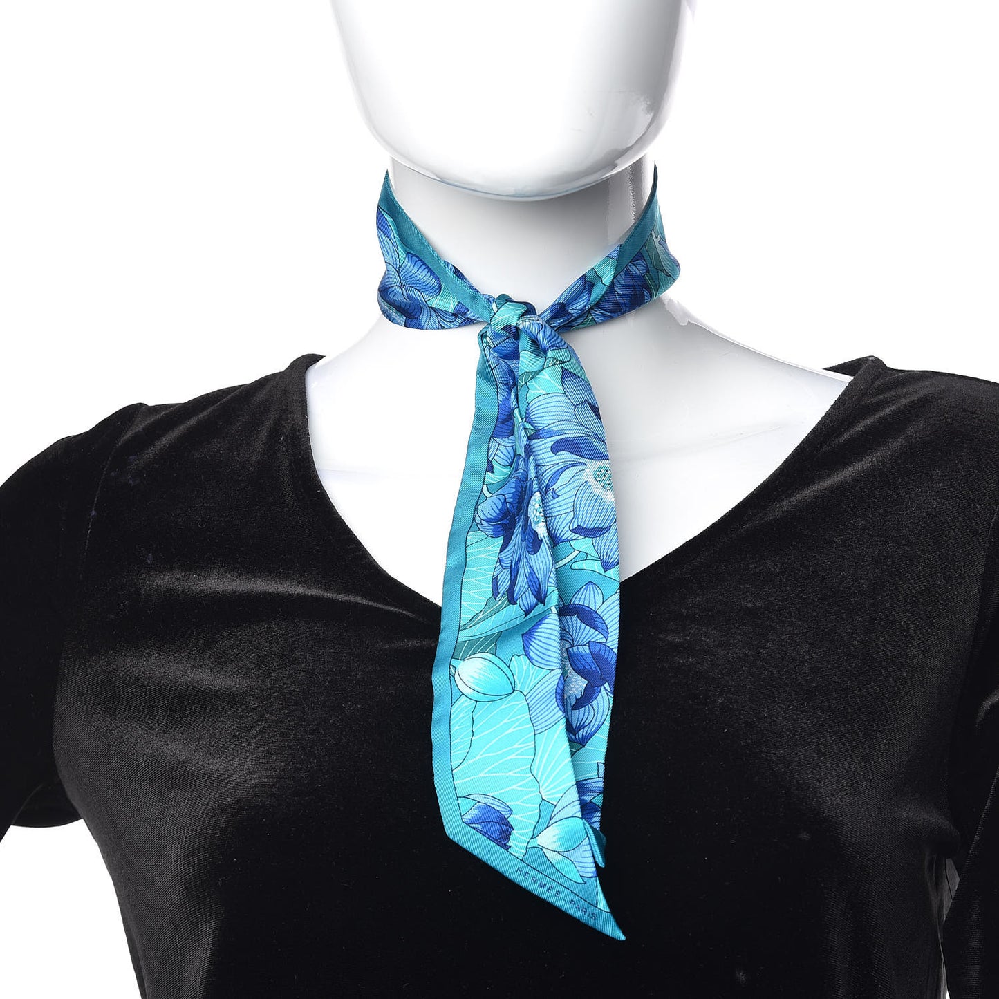 Silk Fleurs de Lotus Twilly Canard Bleu Dur Turquoise