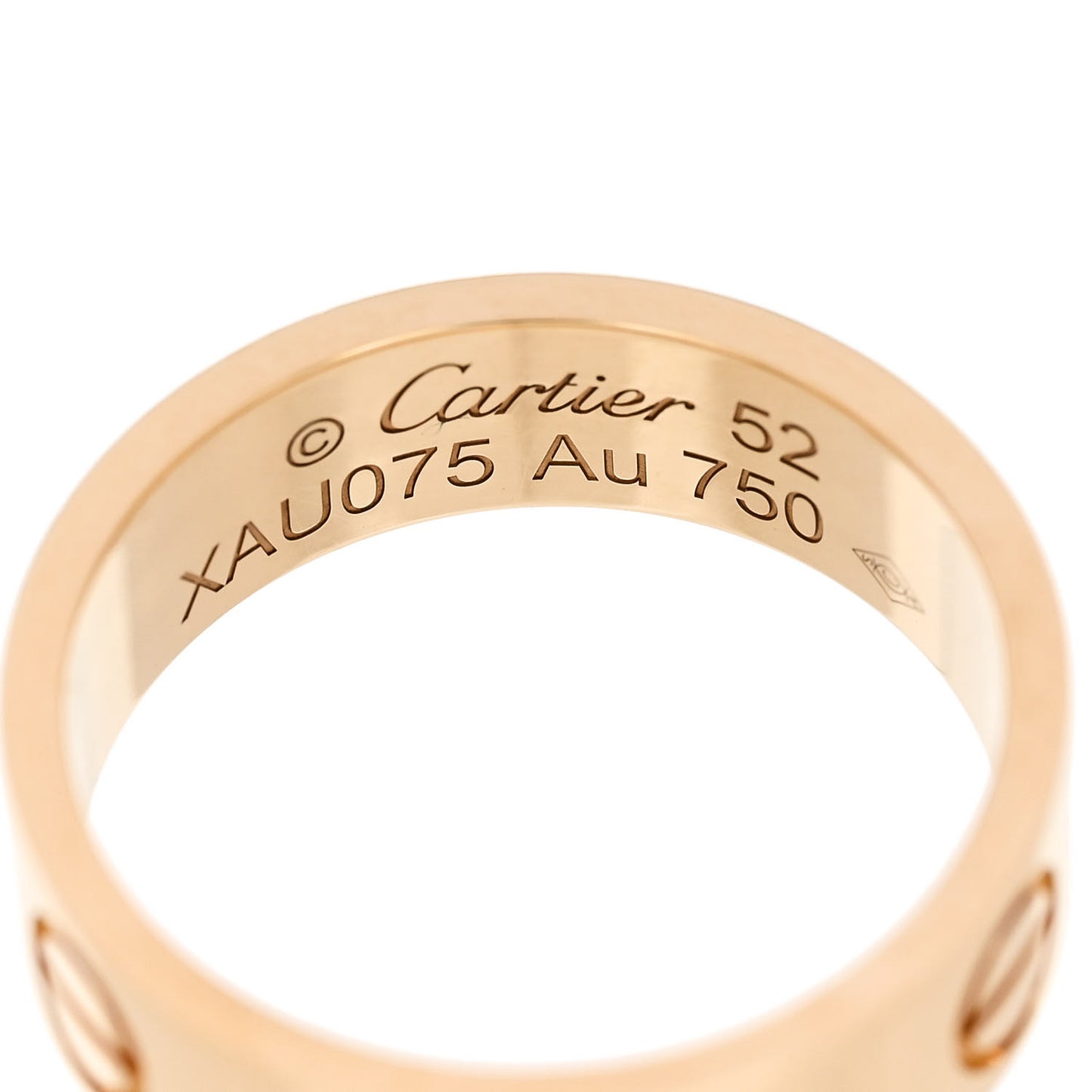 18K Yellow Gold 5.5mm LOVE Ring 52 6