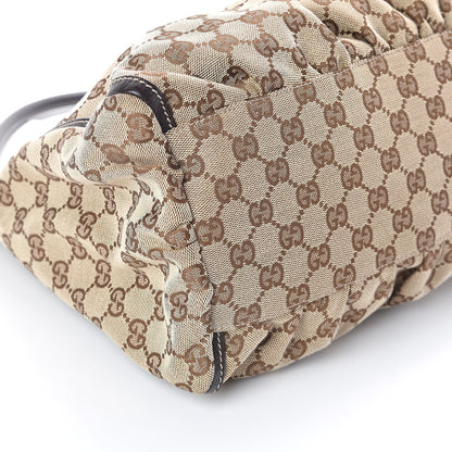 Gucci Monogram Large D Gold Hobo Dark Brown 8 of 9