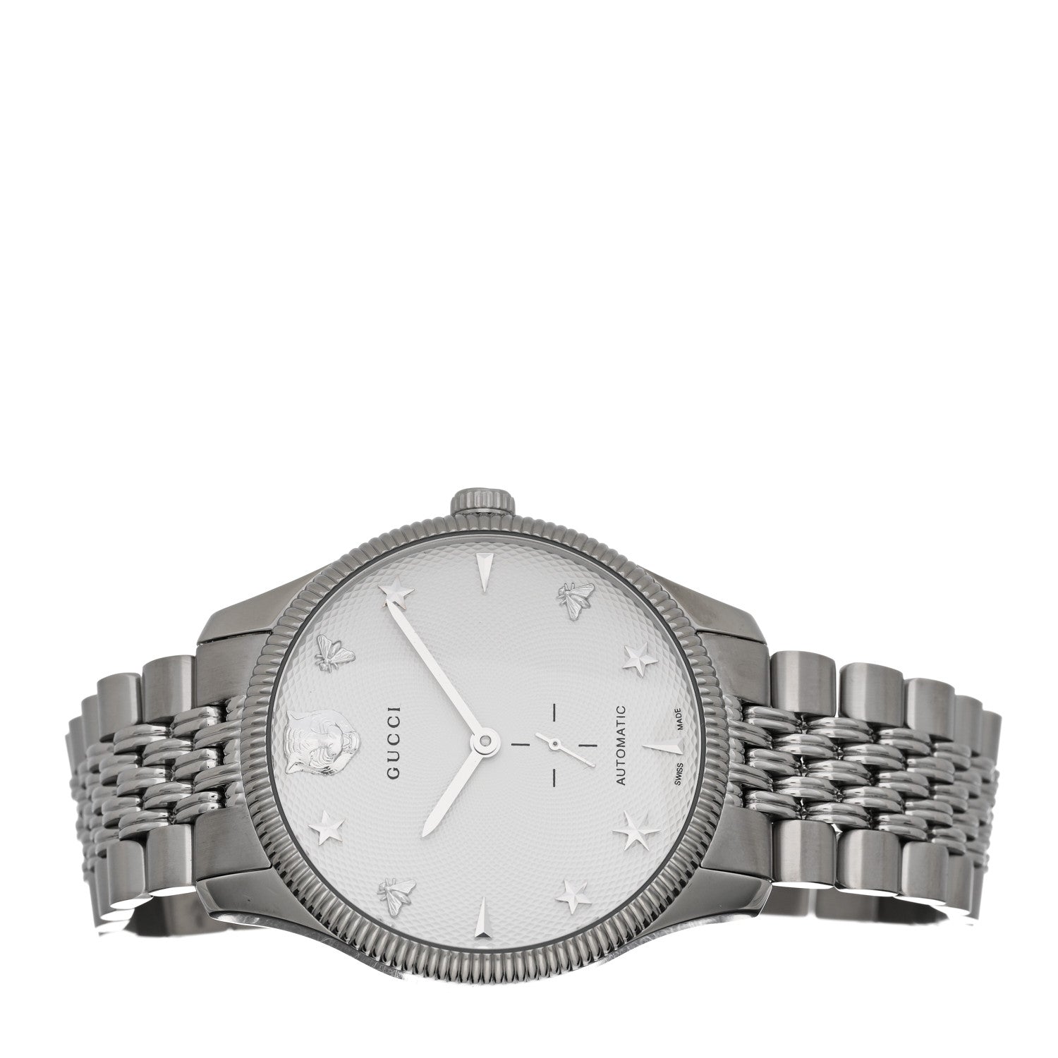 Gucci Stainless Steel 40mm G-Timeless Charm Automatic Watch 2 of 4