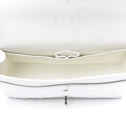 Chanel Caviar Quilted Jumbo Double Flap White 5 of 16