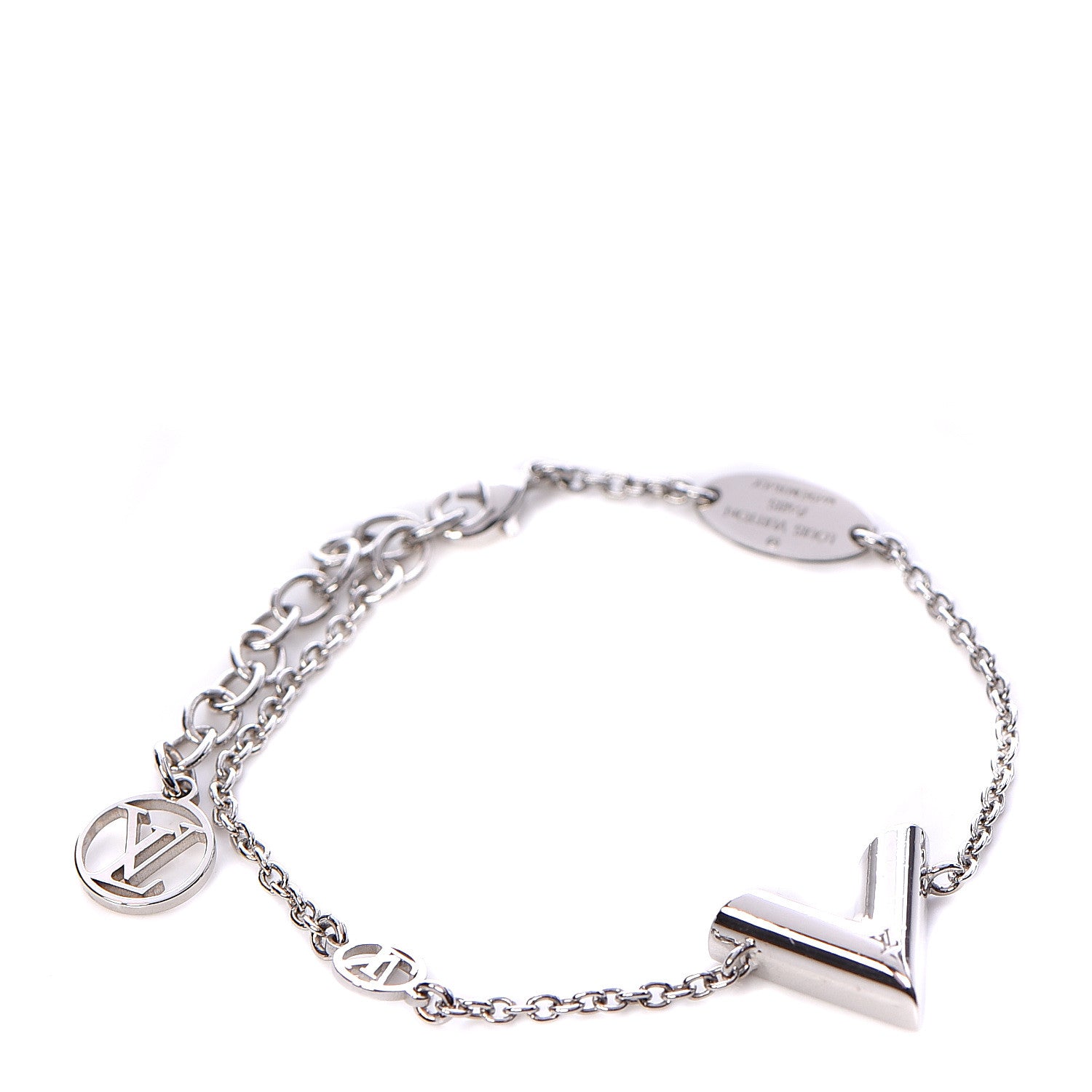 Louis Vuitton Essential V Supple Bracelet Silver 1 of 6